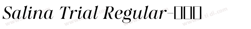 Salina Trial Regular字体转换